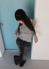 BLACK CAT BOOTS CUT DENIM