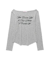 シアーウールテンセルロングスリーブT Grey