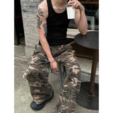 [S/S] Camo side snap wide pants
