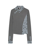 Starcut Jersey Collar Tee / Mint Grey