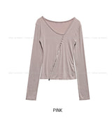 Hiko Unbalanced Button Zipper Long Sleeve
