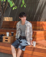 Bureau Linen Bermuda Denim Pants
