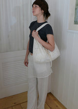 Floral Mesh Lace Wrap Skirt_Ivory
