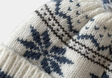 Zero Nine Cozy Snowflake Drop Knit Beanie