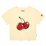 SIGNATURE BIG CHERRY CROP T-SHIRT - LEMON