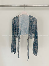 Denim 4PS Cover-Up Bikini Set