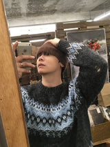 No.1522 damage D nordic KNIT (4color)