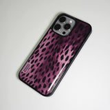 ワイルド リュクス レオパード フォンケース ベリー (BK_Epoxy)