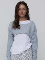 Cotton Cropped Top_Skyblue