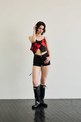 FLUTTER TOP / RED