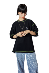 配色ステッチTシャツ
