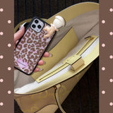 [MADE] Leopard caramel Glass Bumper iPhone Case