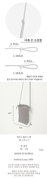 Leather mini bag BROWN