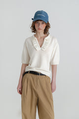 Wide pintuck pants_beige