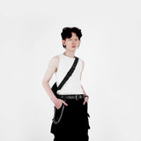 HIERARCHY STUDIOS TMTNW - ブラックムーンナイロンバッグ