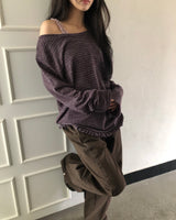 Herin Stripe Frill Long Sleeve T-Shirt