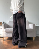 Brick washed denim pants