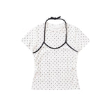 Daria Dot Halter Layered Tee