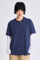 ワッフルダメージレイヤード長袖Tシャツ