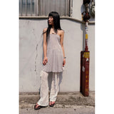 LACE COMBI BOOTS-CUT PANTS