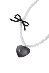 Aurora Black Ribbon Necklace