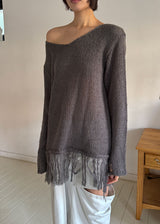 FRINGE V LONG KNIT