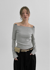 [MADE] Utah Off-Shoulder Long Sleeve T-Shirt