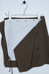 Button String Midi Skirt (Brown)
