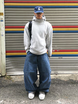 バーネット ダブルピンタックバルーンデニムパンツ 2C
