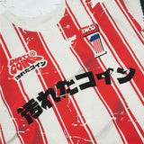 DirtyCoins Stripe Tee Trompe Loeil Print T-Shirt White