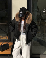 [ORIGINAL] POE Fur Hood 2-Way Zip-Up Hoodie