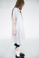 mock neck shirring pocket ops(3colors)