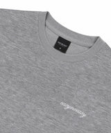 レイヤードロールアップクロップドTシャツ - グレー