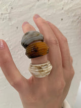 Acrylic shape bold ring(3color)
