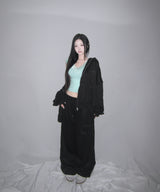 roxy stud hood zip-up (2colors)
