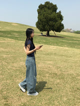 カービークラックカーブドデニムパンツ (1c)