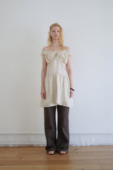 シルキーシャーリングドレス_beige