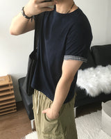 Turnback Cropped Roll-up Short Sleeve T