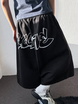 Hip Character Tattoo Lettering Bermuda Shorts 3color