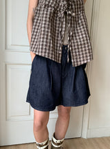 Cozy Nonfade Pintuck Back Banding Short Pants
