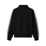 ロフエッセンシャルスポーティートラックハーフジップオーバーフィットスウェットシャツ (2color)