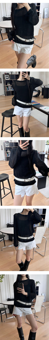 シースルールーズフィットニット(3color)