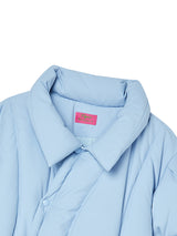 CURVE LINE COLLARED DOWN PUFFER (SKY BLUE)