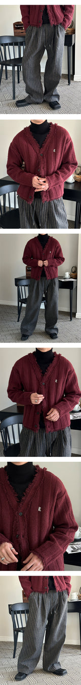 [F/W]ウールストライプバンディングパンツ