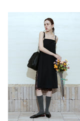 DEEP SLIT DRESS_NAVY