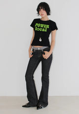 COLOR BLOCK BOOTCUT DENIM