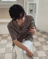 エディスリネンハーフシャツ
