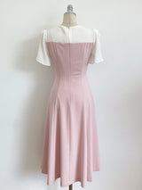 26SS★ Michelle Tie Color Matching Tulip Flare Long One Piece