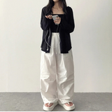 Tive Parasuit Shirring Rustle String Wide Pants
