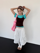 belted bermuda pants